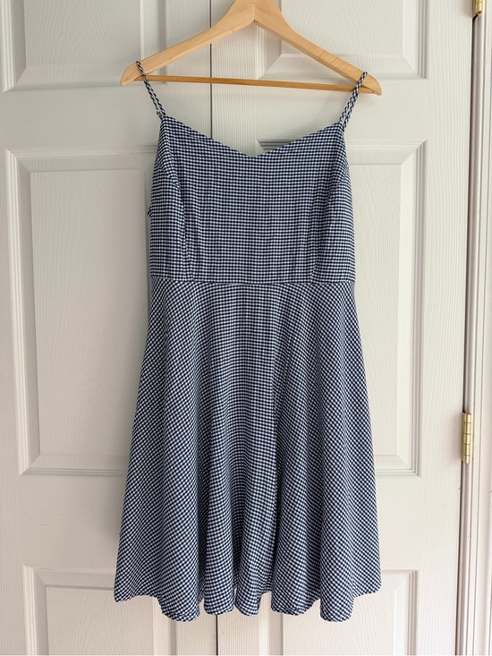 Old Navy Dresses & Skirts - Old Navy Blue White Gingham Sundress XL Adjustable Straps Smocked Back Dress